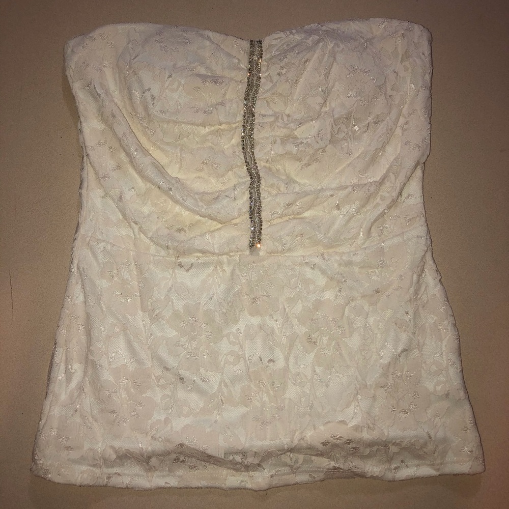 Strapless Lace Top
